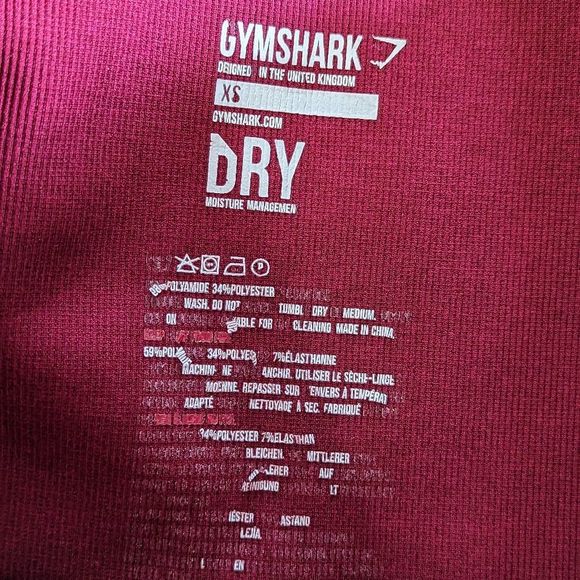 Gymshark Energy Seamless Cropped Leggings in Berry Red women's sz XS - Picture 14 of 15